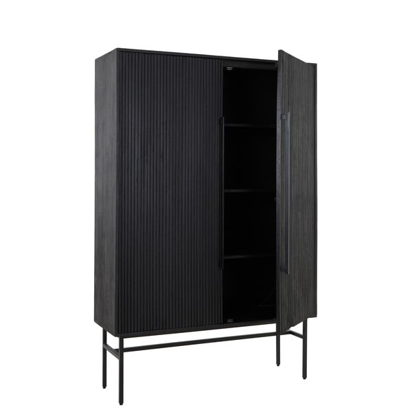 Melns mango masīvkoka skapītis 120x180 cm Abage – Light & Living-image-3