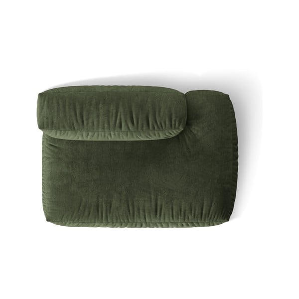 Zaļa samta modulārā dīvāna daļa (ar labo stūri) Martina – Micadoni -image-3