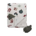 Balts pleds ar Ziemassvētku motīvu 130x160 cm Yule – Bloomingville