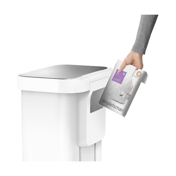 Balta tērauda atkritumu tvertne ar pedāli 55 l – simplehuman-image-4