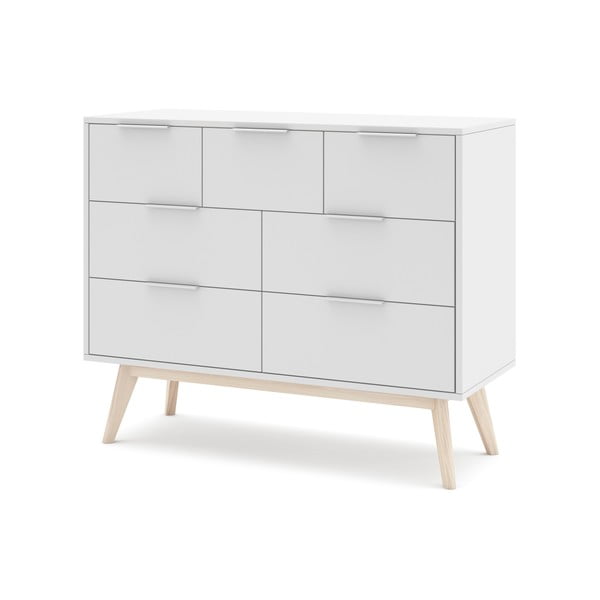 Balta zema kumode 120x83 cm Campus – Marckeric-image-2