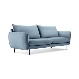 Gaiši zils samta dīvāns Cosmopolitan Design Vienna, 160 cm