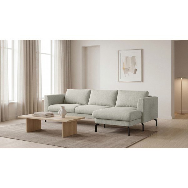 Gaiši pelēks stūra dīvāns (ar labo stūri) Gomero – Scandic-image-1