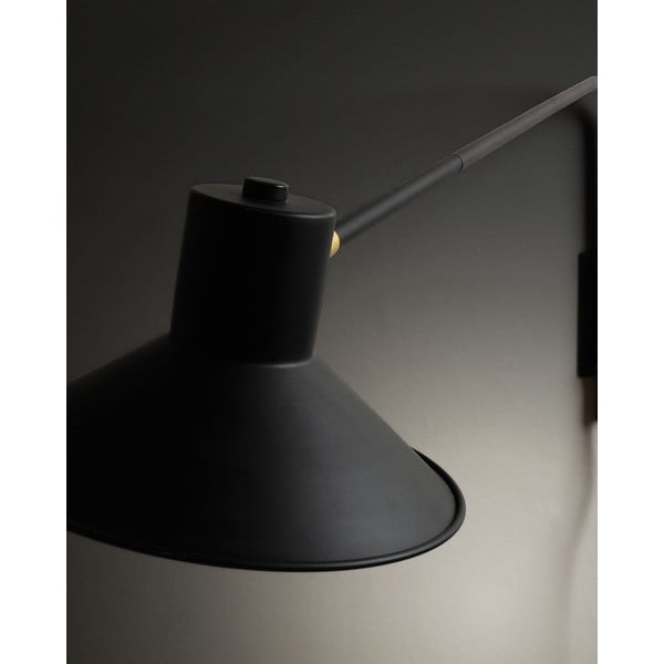Melna sienas lampa ø 20 cm Aria – Kave Home-image-3
