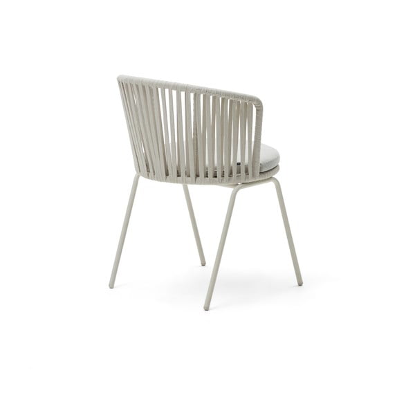 Balts metāla dārza krēsls Saconca – Kave Home-image-3