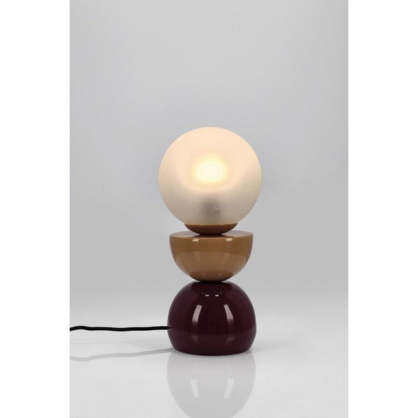 Metāla galda lampa ar stikla abažūru (augstums 33 cm) Malton – Bizzotto-image-2