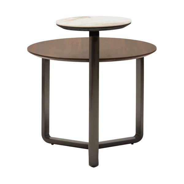 Brūns eikalipta masīvkoka apaļš žurnālgaldiņš 55x67 cm Imperia – Premier Housewares-image-3