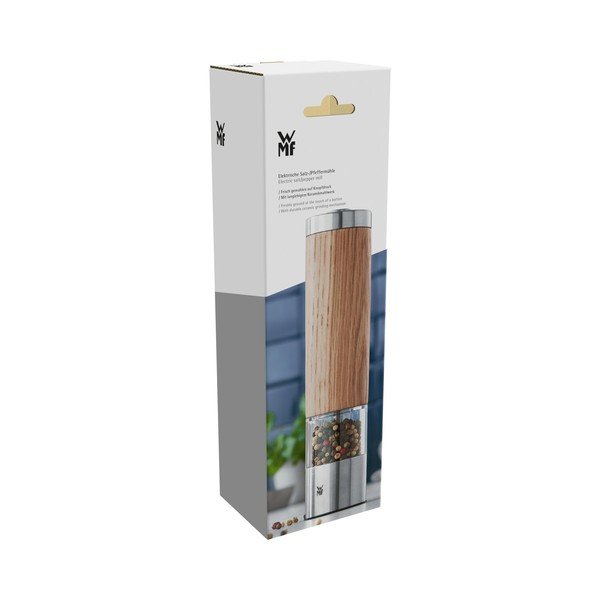 Elektriskās ozolkoka piparu un sāls dzirnaviņas WMF, augstums 21,5 cm-image-1