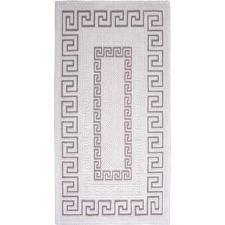 Pelēki bēšs kokvilnas paklājs Vitaus Versace, 80 x 200 cm