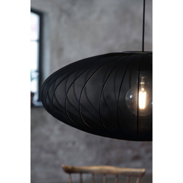 Melna piekaramā lampa ar auduma abažūru ø 75 cm Florence – Markslöjd-image-4