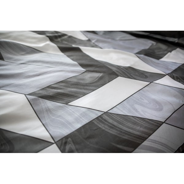 Pelēka kokvilnas satīna gultasveļa ar 2 spilvenu pārvalkiem Cotton House Kevin, 140 x 200 cm-image-2