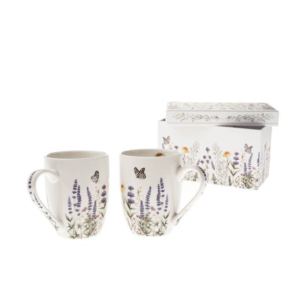 Krēmkrāsas porcelāna krūzes (2 gab.) 350 ml – Dakls