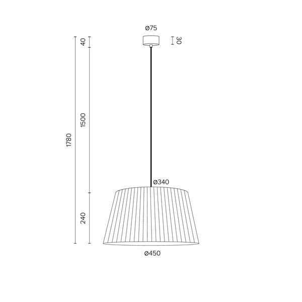 Melna piekaramā lampa Sotto Luce Kami, ⌀ 45 cm-image-3