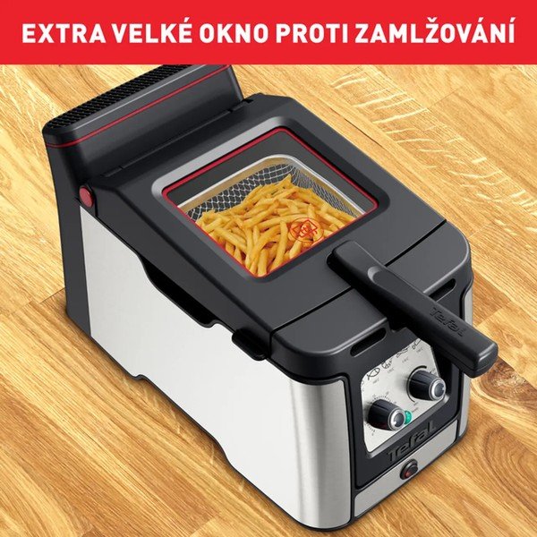 Melns/matētas sudraba krāsas friteris Clear Duo FR600D10 – Tefal-image-4