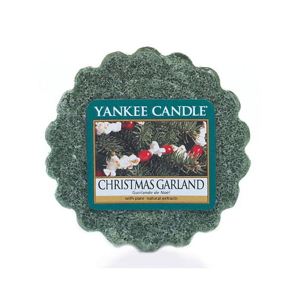 Aromātiskais vasks Yankee Candle Christmas Wreath, smaržas ilgums līdz 8 stundām