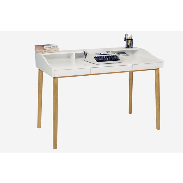 Darba galds ar izvelkamu virsmu 60x120 cm Lindenhof – Woodman-image-4