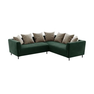 Zaļš samta stūra dīvāns Ghado Nosto, labais stūris