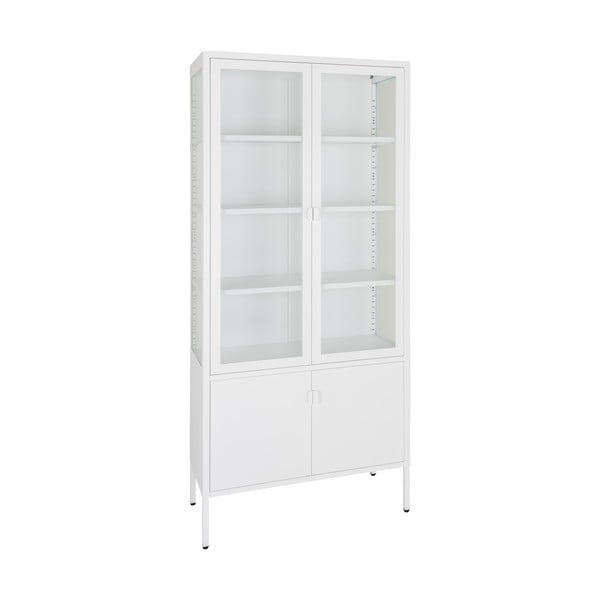 Balta metāla vitrīna 80x180 cm Brisbane – House Nordic-image-1