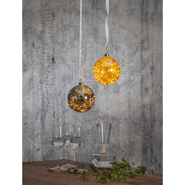 Tumši pelēks Ziemassvētku gaismas dekors ø 15 cm Glow – Star Trading-image-1