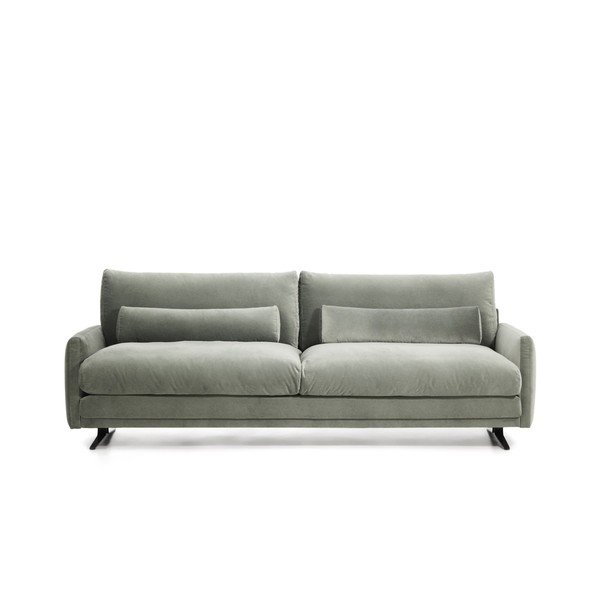 Zaļš samta dīvāns 240 cm Veliro – Kave Home