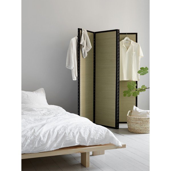 Divguļamā gulta no priedes koka ar matraci Karup Design Japan Comfort Mat White Black, 140 x 200 cm-image-1