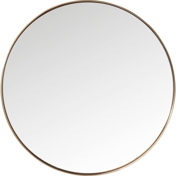 Kare Design Apaļš izliekts spogulis ar vara krāsas rāmi, ⌀ 100 cm