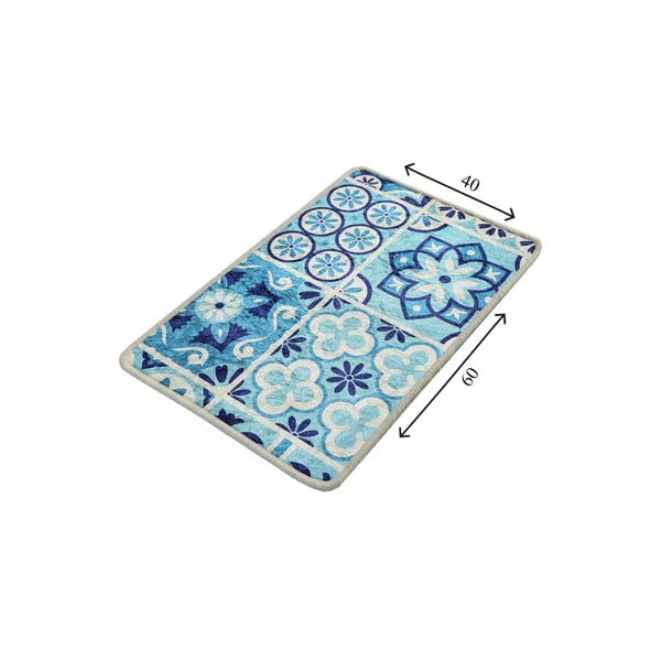 Zils vannas istabas paklājs 60x40 cm Seramik – Foutastic-image-2