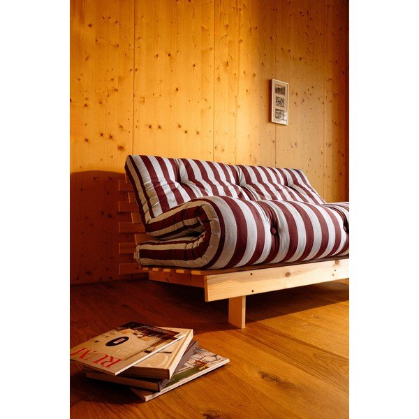 Bordo/gaiši zils salokāms dīvāns 140 cm Roots – Karup-image-3