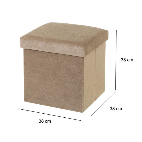 Bēšs samta pufs Velvet – Casa Selección-image-3