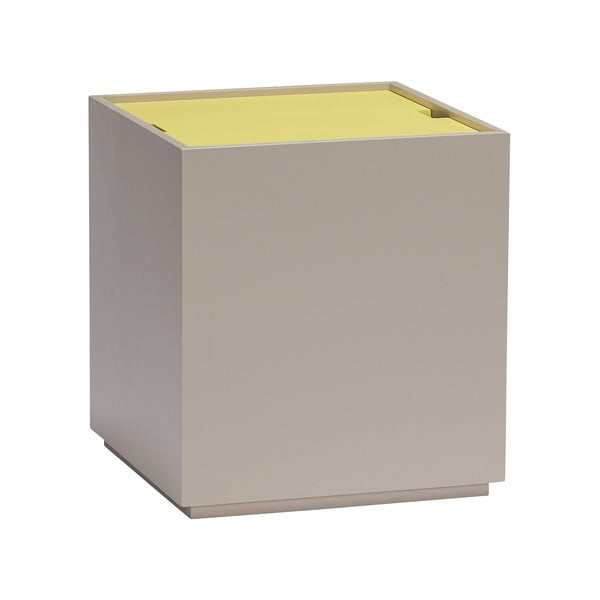 Dzeltena/pelēka oša masīvkoka lāde 40x45 cm Vault – Hübsch-image-2