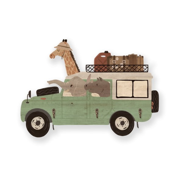Zaļš bērnu sienas pakaramais Safari Van – Little Nice Things