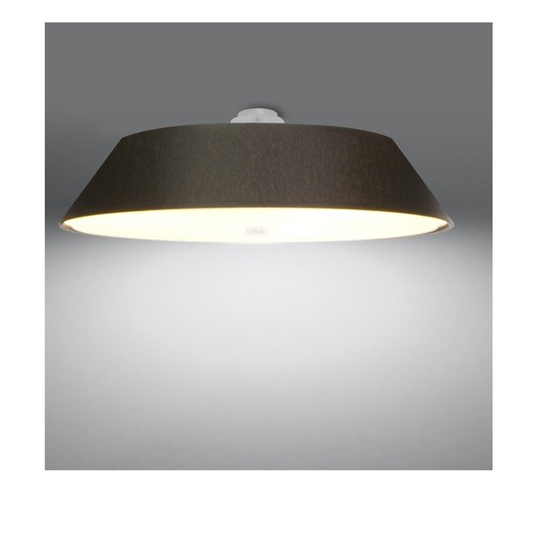 Melna griestu lampa ar auduma abažūru ø 70 cm Hektor – Sollux-image-3