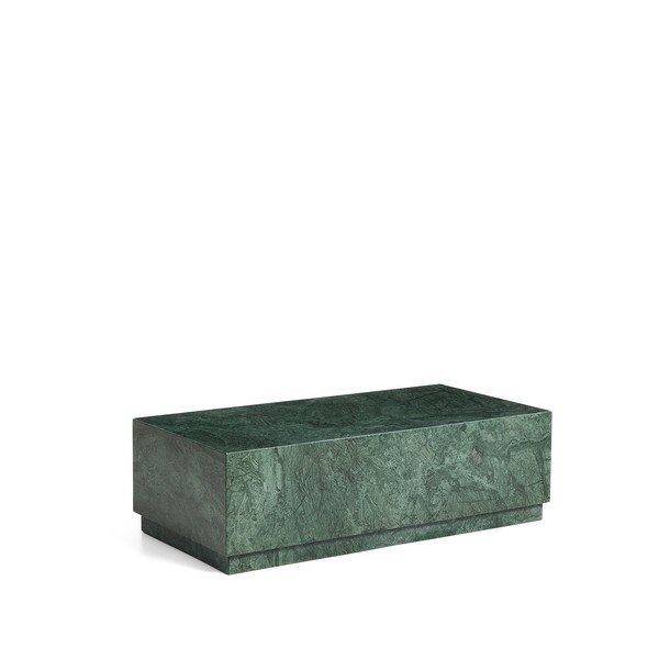 Zaļš marmora žurnālgaldiņš 50x100 cm Sorein – Kave Home