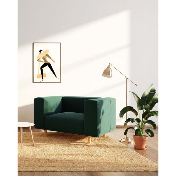 Tumši zaļš samta   atpūtas krēsls Kukumo – Ame Yens-image-3