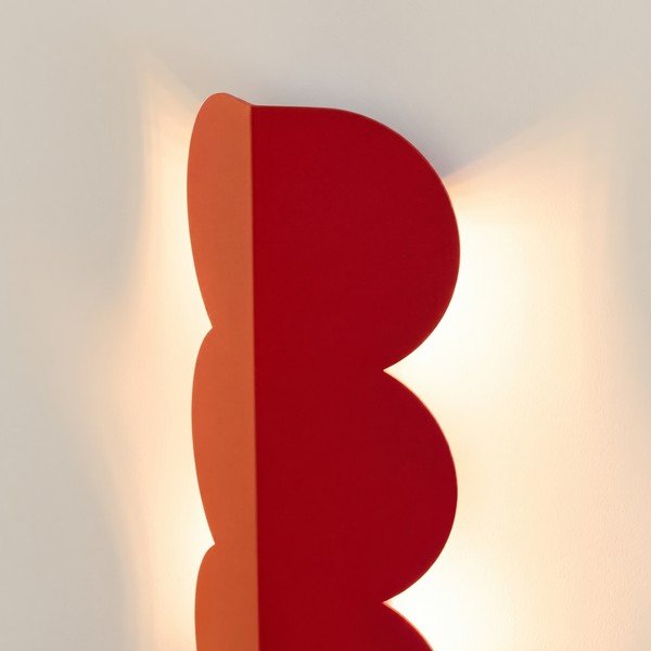Sarkana alumīnija sienas lampa BISCUIT – Thoro-image-3