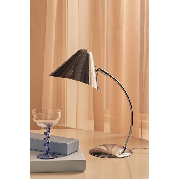 Spīdīgas sudraba krāsas tērauda galda lampa ar saliekamu konstrukciju (augstums 40 cm) Nathan – Ellos Home-image-2