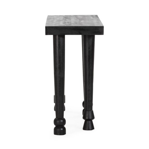 Melns mango masīvkoka konsoles galds 40x130 cm Inaya – MOME-image-3