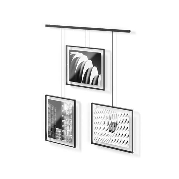 Melni metāla piekarināmi foto rāmji (3 gab.) 73x82 cm Exhibit – Umbra-image-3