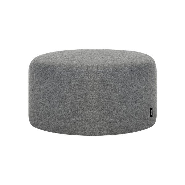 Pelēks vilnas pufs Folk – noo.ma