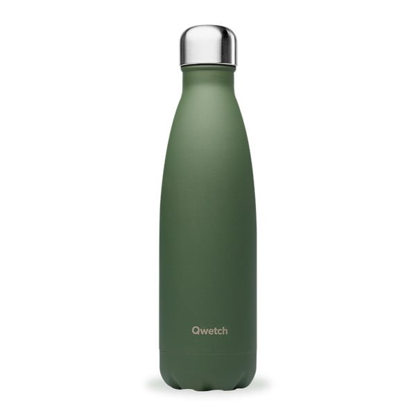 Zaļa nerūsējošā tērauda ceļojumu pudele 500 ml Granite – Qwetch
