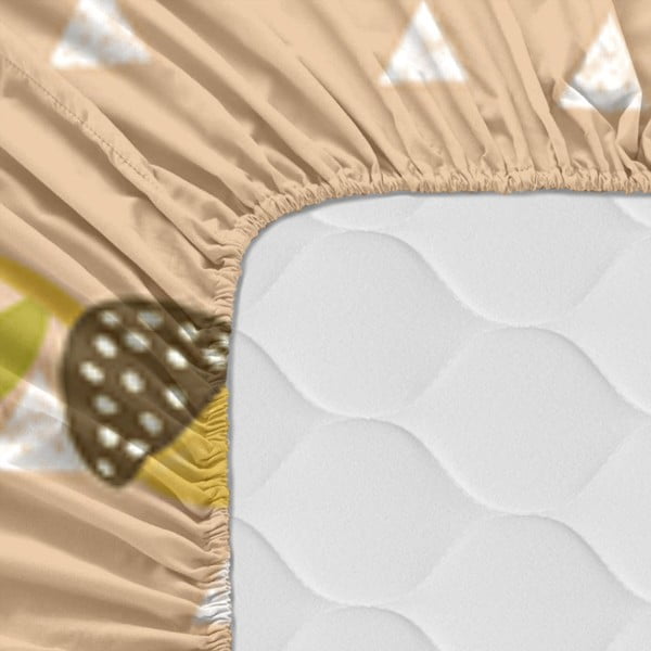 Bērnu kokvilnas palags ar gumiju Moshi Moshi Harvestwood, 70 x 140 cm-image-2