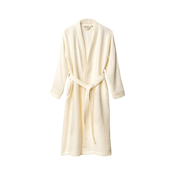 Krēmkrāsas muslīna halāts L/XL Kimono – Foutastic