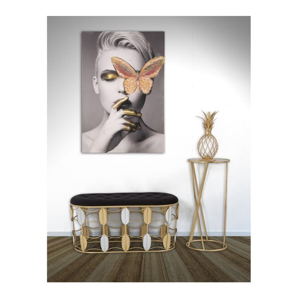 Mauro Ferretti Glam Simple melns un zeltains izvelkamais galds, augstums 75 cm-image-2