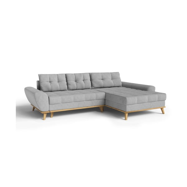 Gaiši pelēks salokāms stūra dīvāns (ar labo stūri) Balitco – Ropez-image-2