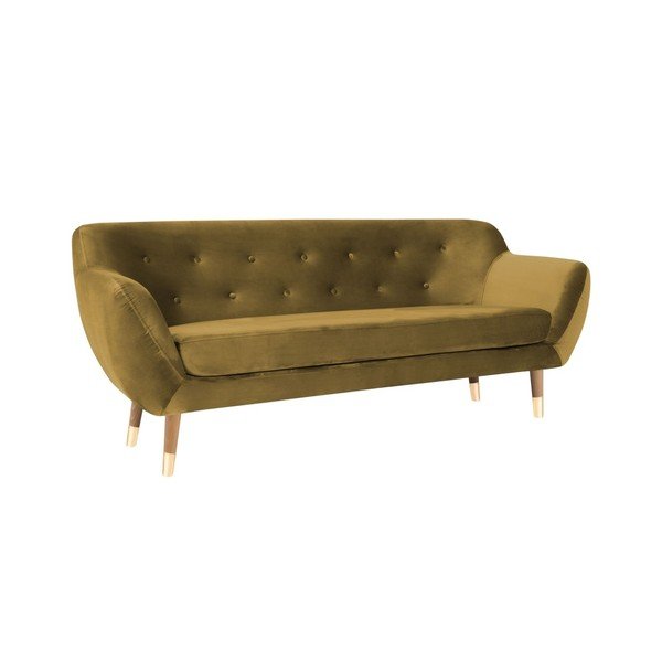 Divvietīgs dīvāns zelta krāsā Mazzini Sofas Amelie-image-2