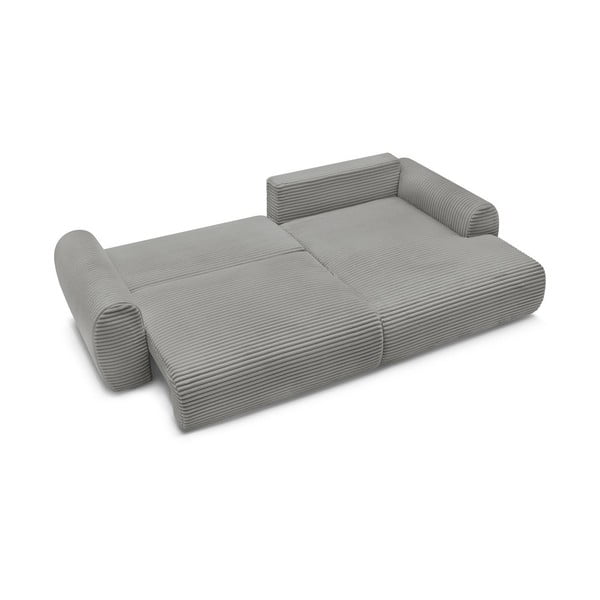 Tumši pelēks velveta salokāms stūra dīvāns (ar labo stūri) Lucien – Bobochic Paris-image-4