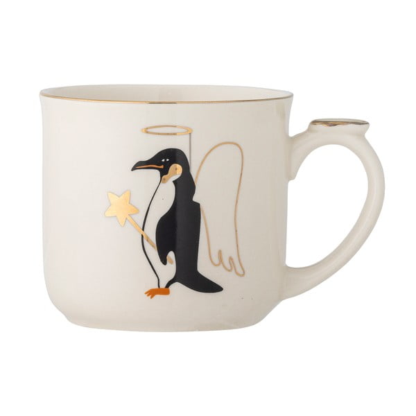 Krēmkrāsas māla krūze ar sietiņu un Ziemassvētku motīvu 300 ml Valentin – Bloomingville-image-3