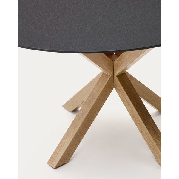 Apaļš ēdamgalds ar stikla galda virsmu ø 150 cm Argo – Kave Home-image-1