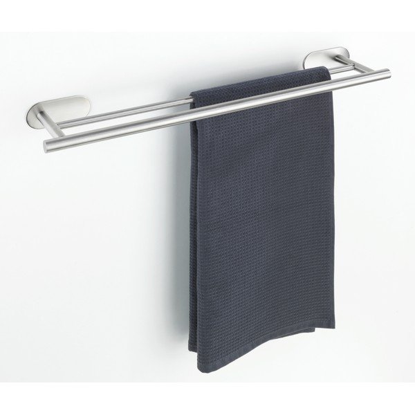 Matētas sudraba krāsas nerūsējošā tērauda pašlīmējošs dvieļu turētājs Orea Duo – Wenko-image-4