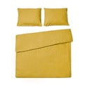 Sinepju dzeltena divguļamā kokvilnas gultasveļa Bonami Selection, 200 x 200 cm